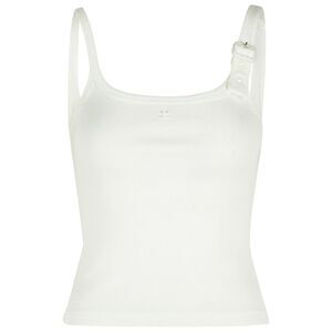 Courreges 'Buckle 90'S' White Cotton Tank Top Women